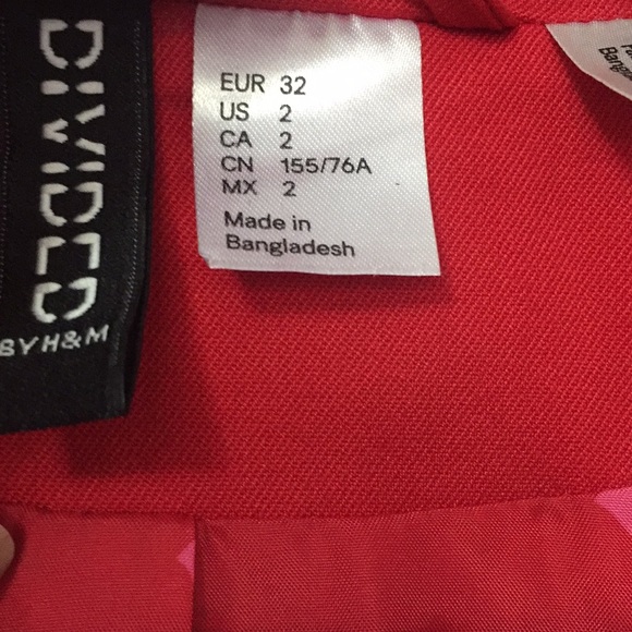 Divided by H&M Red Blazer US 2 - Picture 6 of 7